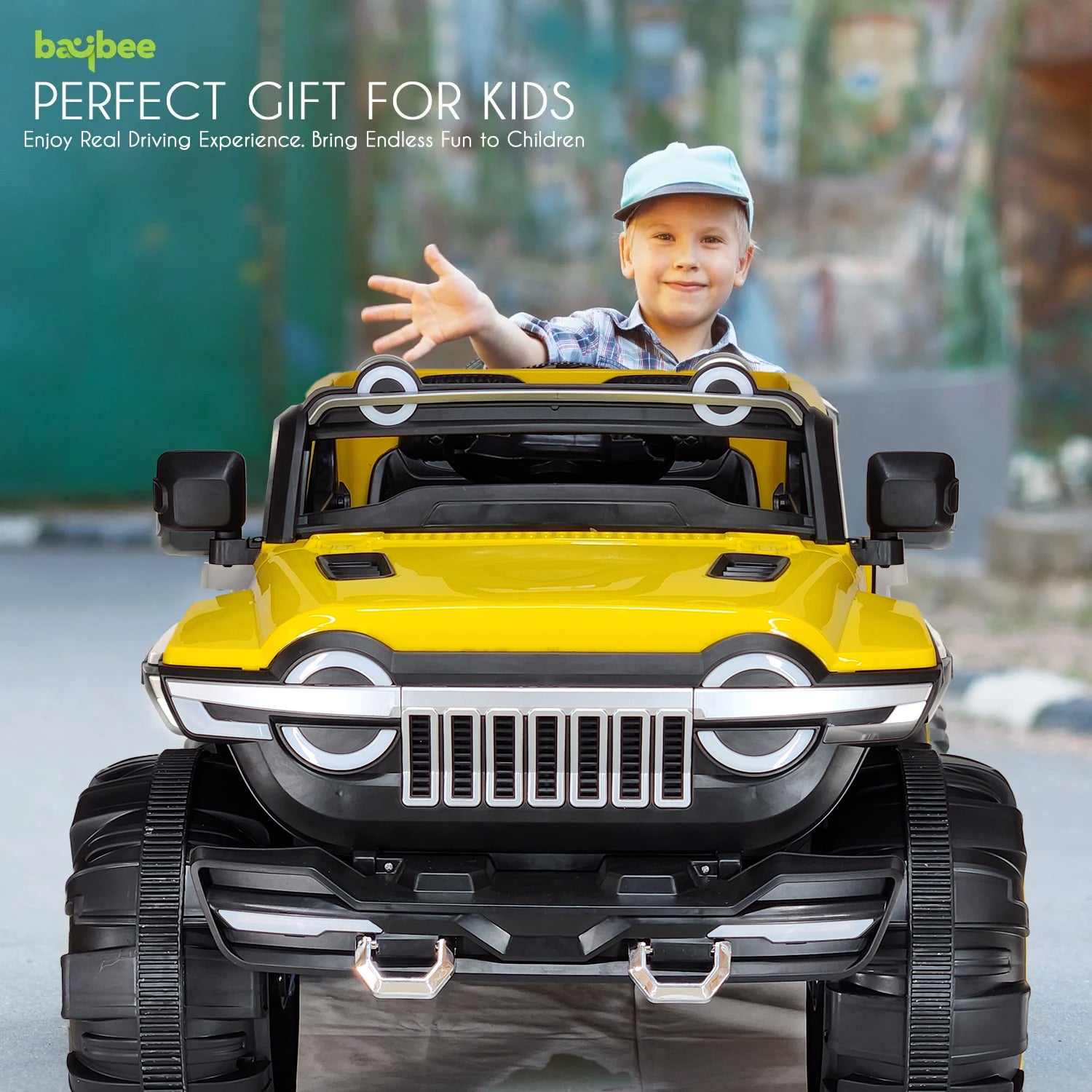 Kids Big Size 4x4 Battery Operated Rechargeable Driving Jeep I Large Size 4 + 1 Motors I Premium Quality I Top End Configuration | 1-12 Years | Remote Control + Mobile App Kids Big Size 4x4 Battery Operated Rechargeable Driving Jeep I Large Size 4 + 1 Motors I Premium Quality I Top End Configuration | 1-12 Years | Remote Control + Mobile App